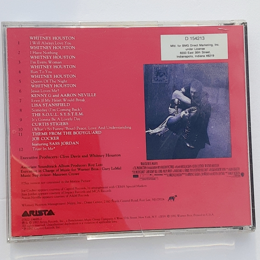 🎼Classic Whitney Houston!!🤩 The Bodyguard Soundtrack CD - Picture 2 of 3